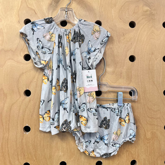 Blue Butterflies Bamboo Dress