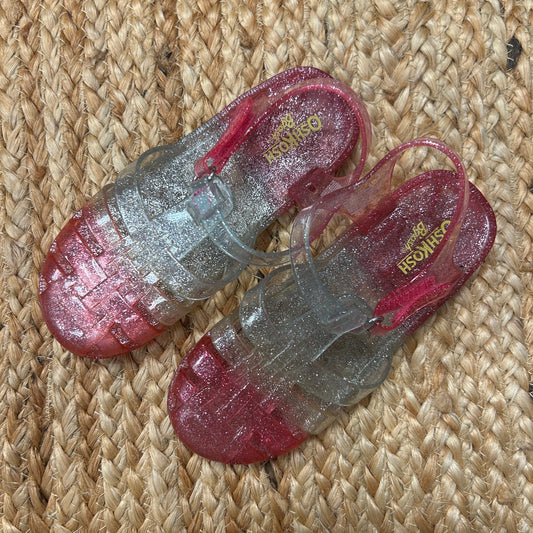 Pink & Clear Glitter Jelly Sandals