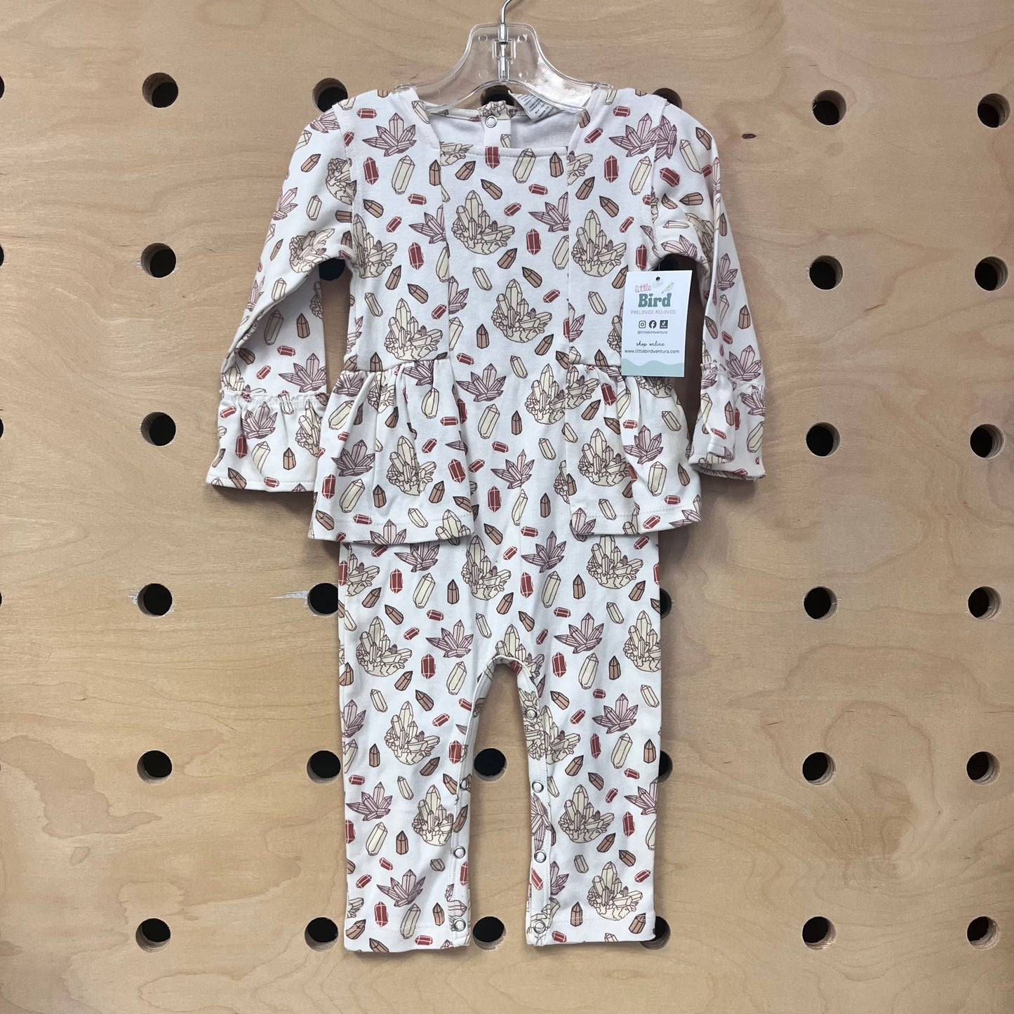 Organic Cream Crystals Romper