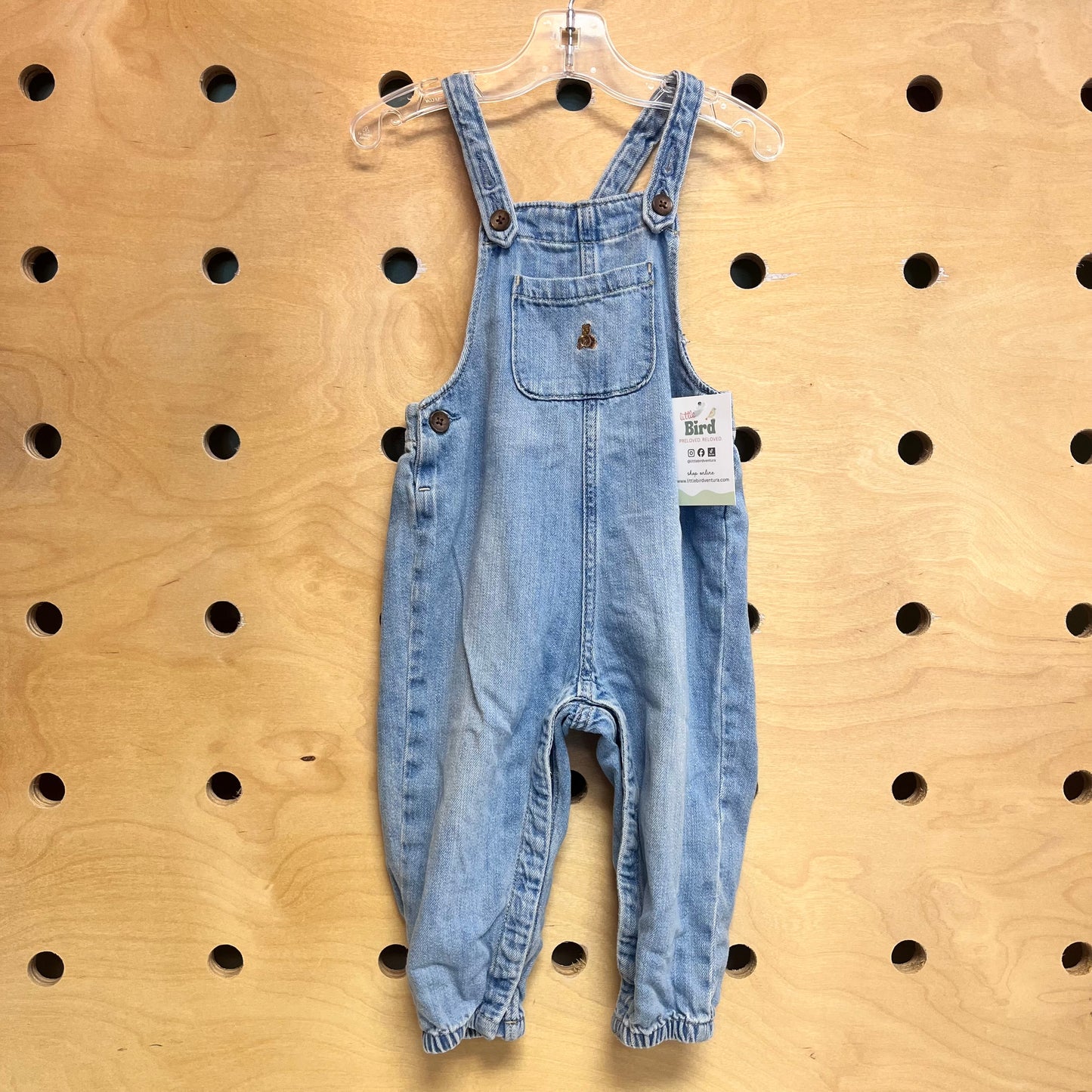 Light Wash Overalls
