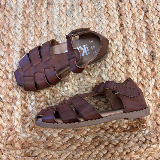 Brown Leather Fisherman Sandals