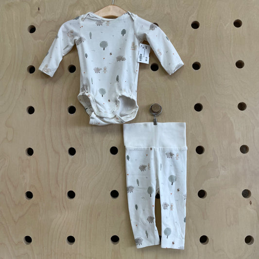Organic Cream Farm Friends Outfit