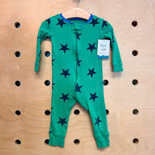 Organic Green/Navy Stars Zippy