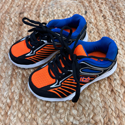 Black Blue & Orange Athletic Shoes