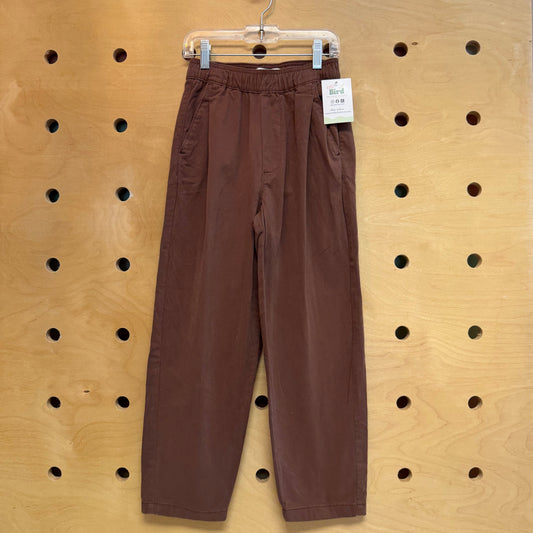 Brown Baggy Pull On Pants