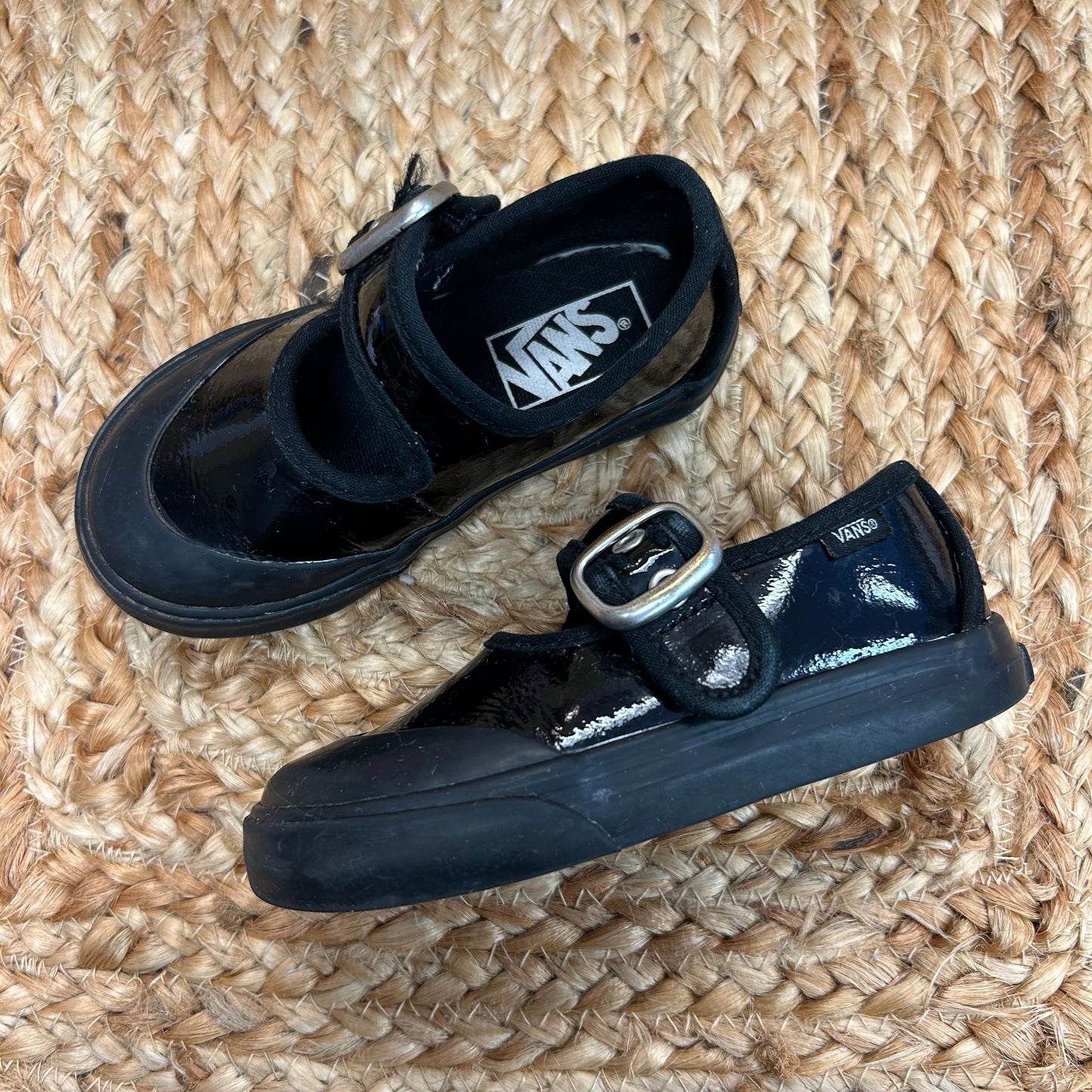 Black Shine Mary Janes