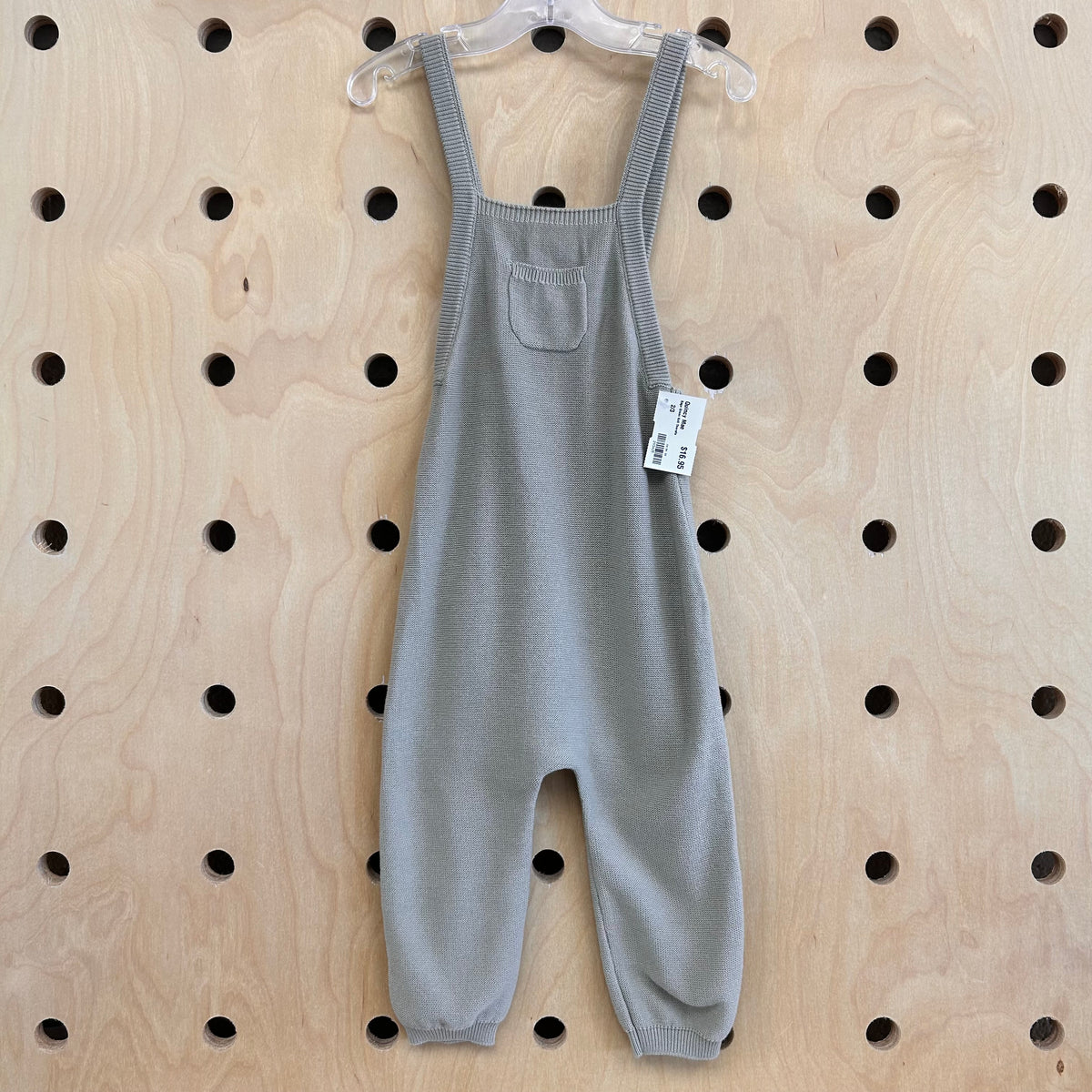 Sage Green Knit Overalls
