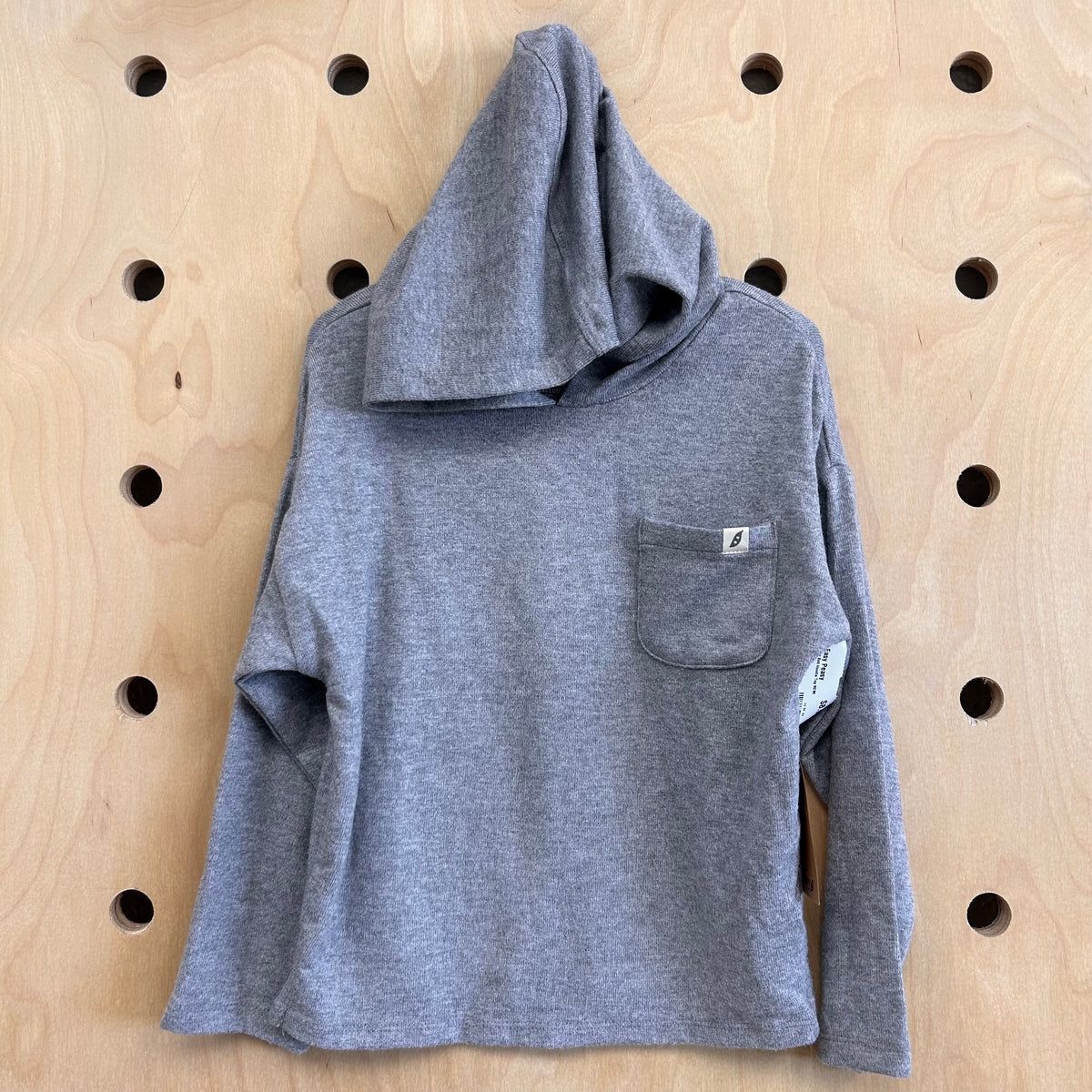 Grey Knit Hoodie Top NEW!