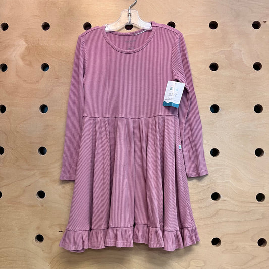 Mauve Ribbed Bamboo Dress