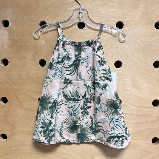 Pink/Green Leaves Tank