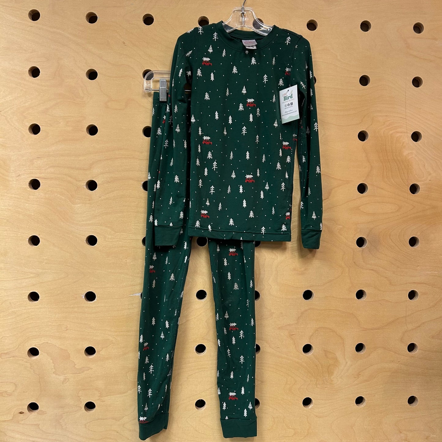 Green Lycra Blend Tree Pajamas
