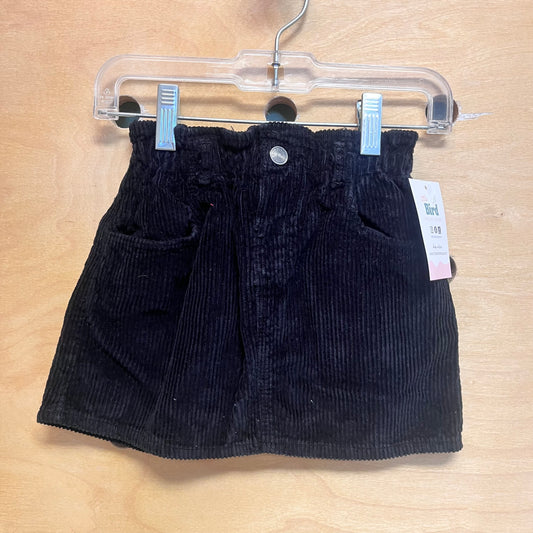 Black Cord Paper Bag Waist Skirt