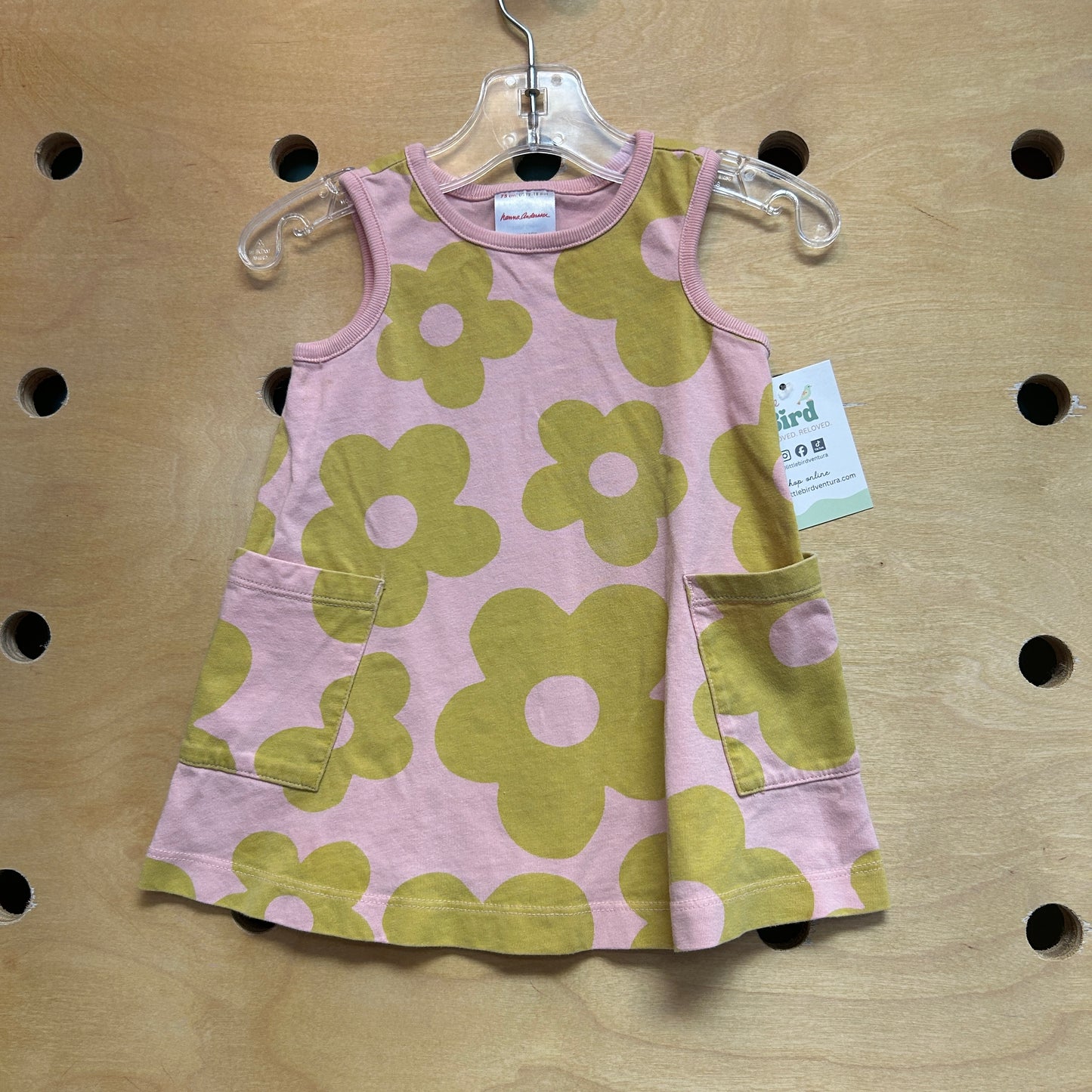 Pink/Mustard Flower Dress/Bloomers