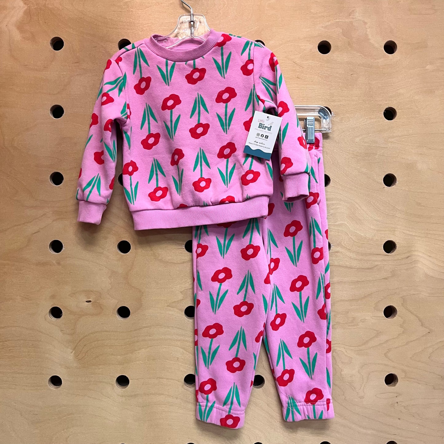 Pink & Red Flowers Outfit