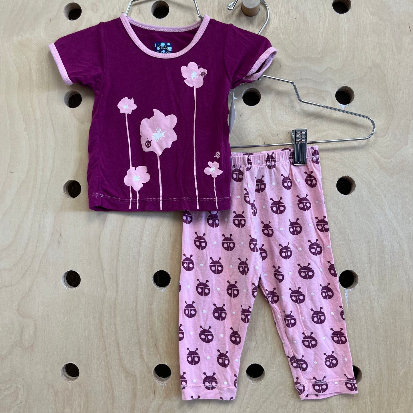 Magenta Ladybug Pajama Set