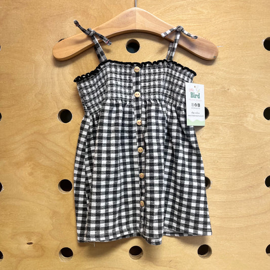 Black/White Gingham Dress