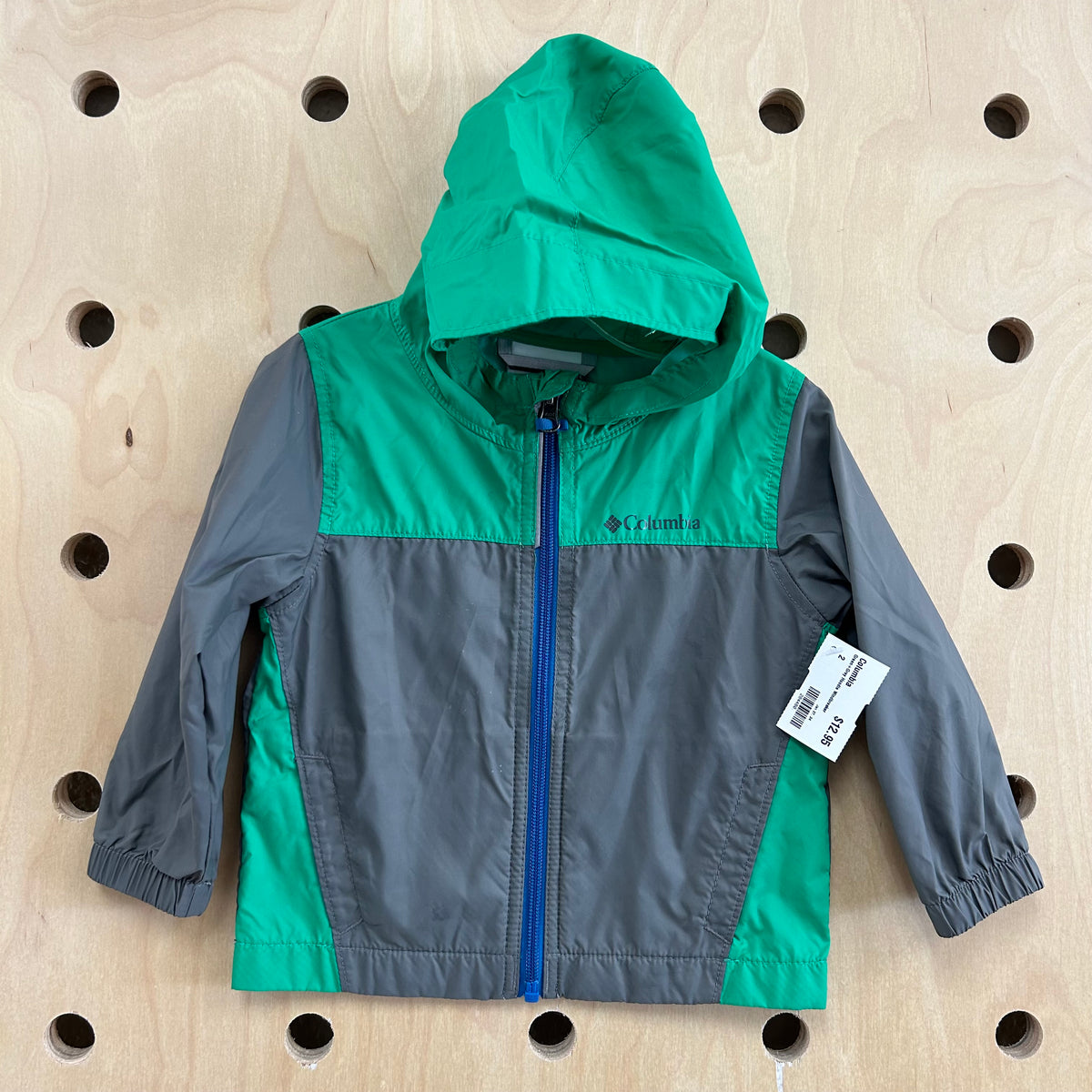 Green+Grey Hoodie Windbreaker