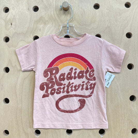 Pink Radiate Positivity Graphic Tee