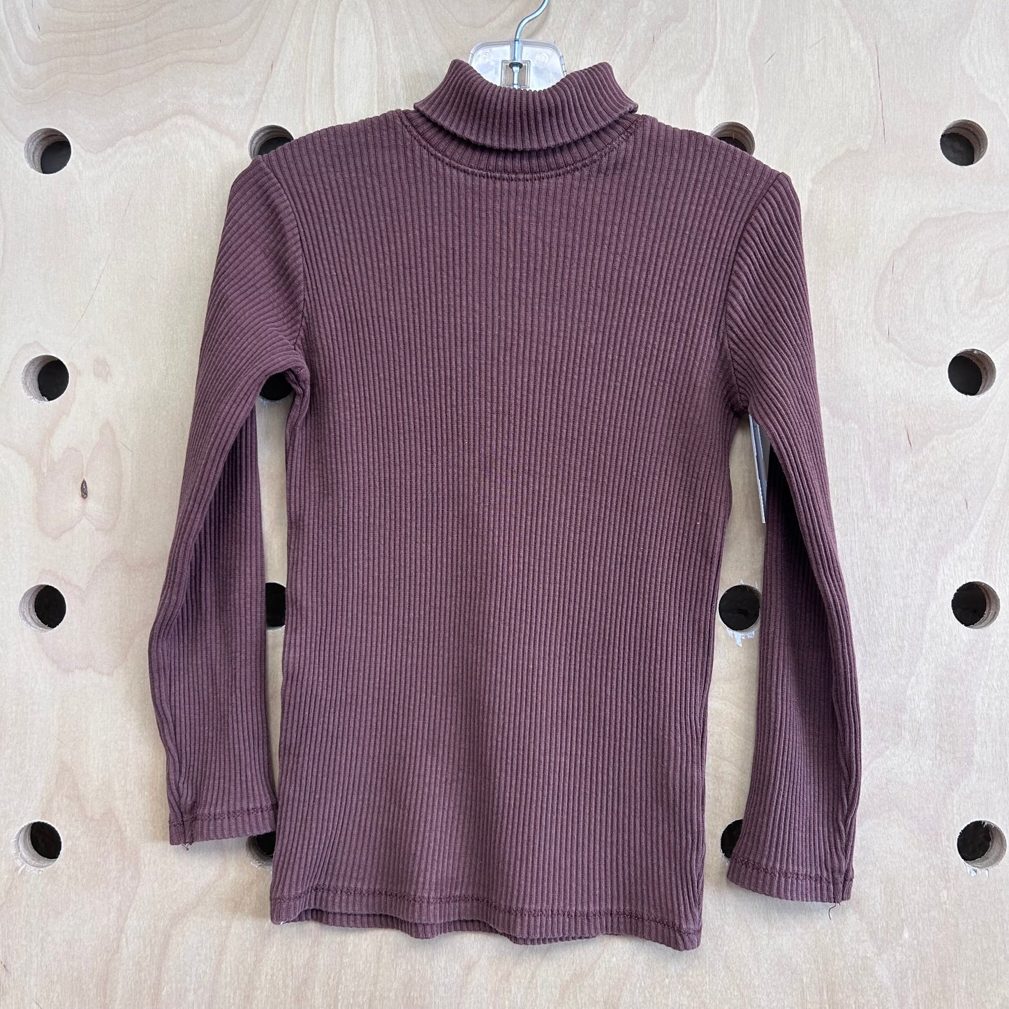 Brown Ribbed Turtleneck