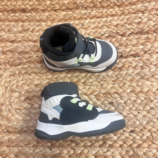 Creme & Grey Mickey Mouse High-Top Sneakers