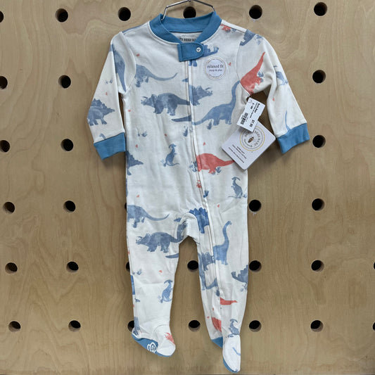 Cream & Blue Dino Zippy NEW!
