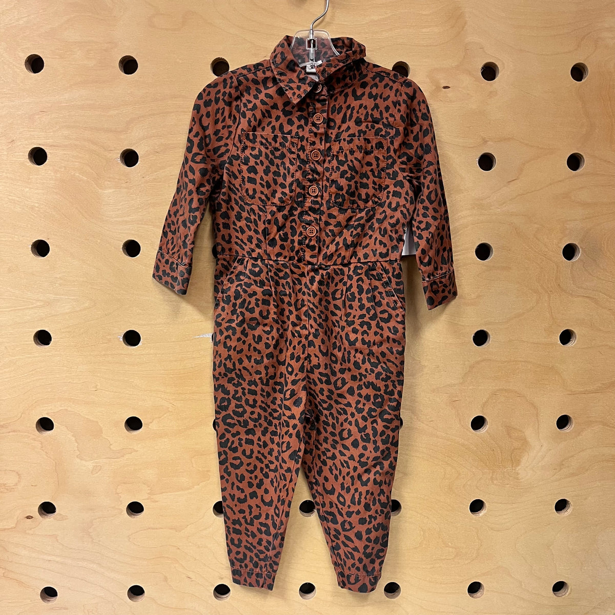 Brown Animal Print Romper