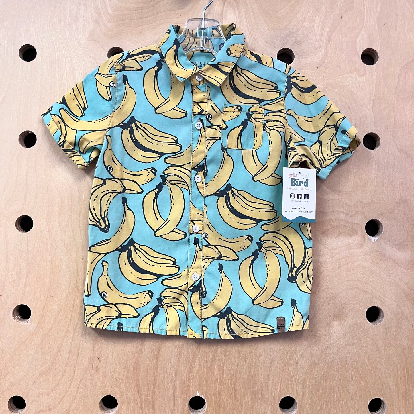 Green Bananas Button Up
