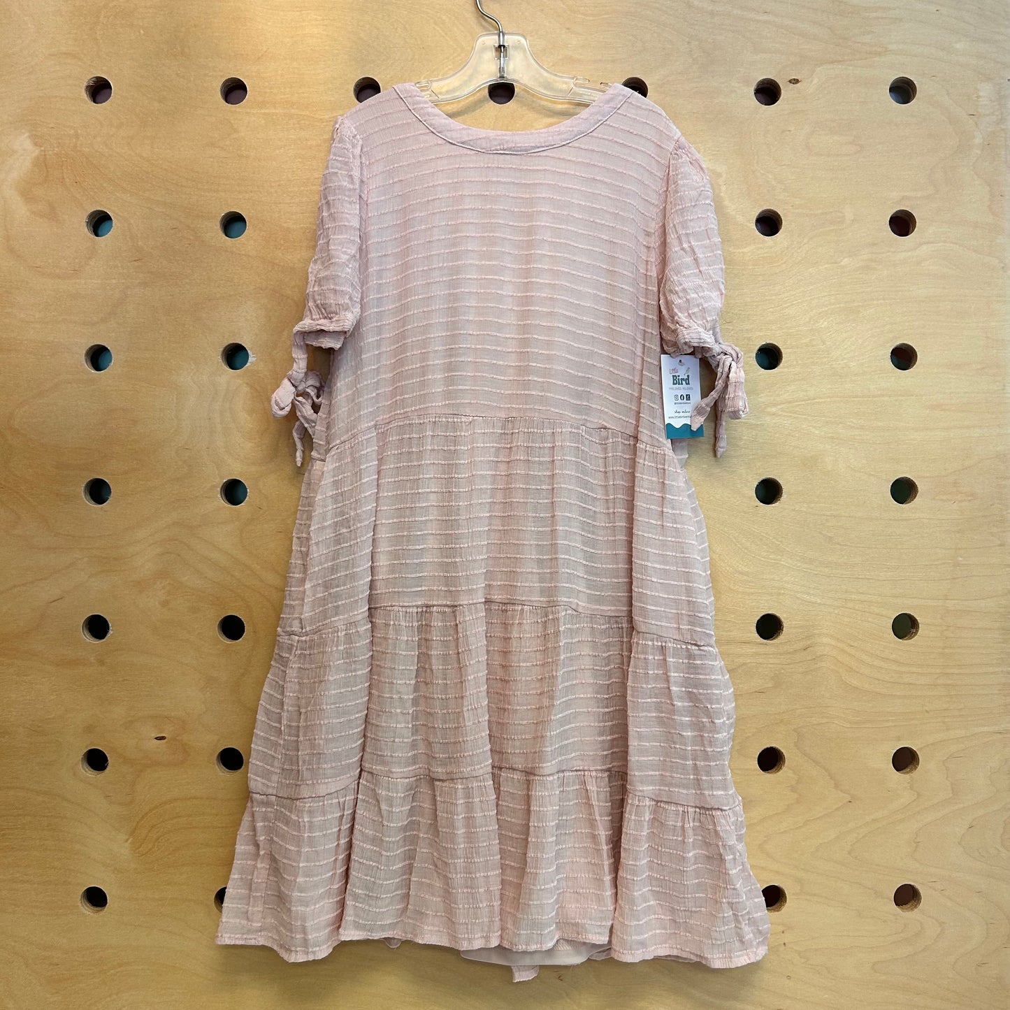 Textured Baby Pink Dress