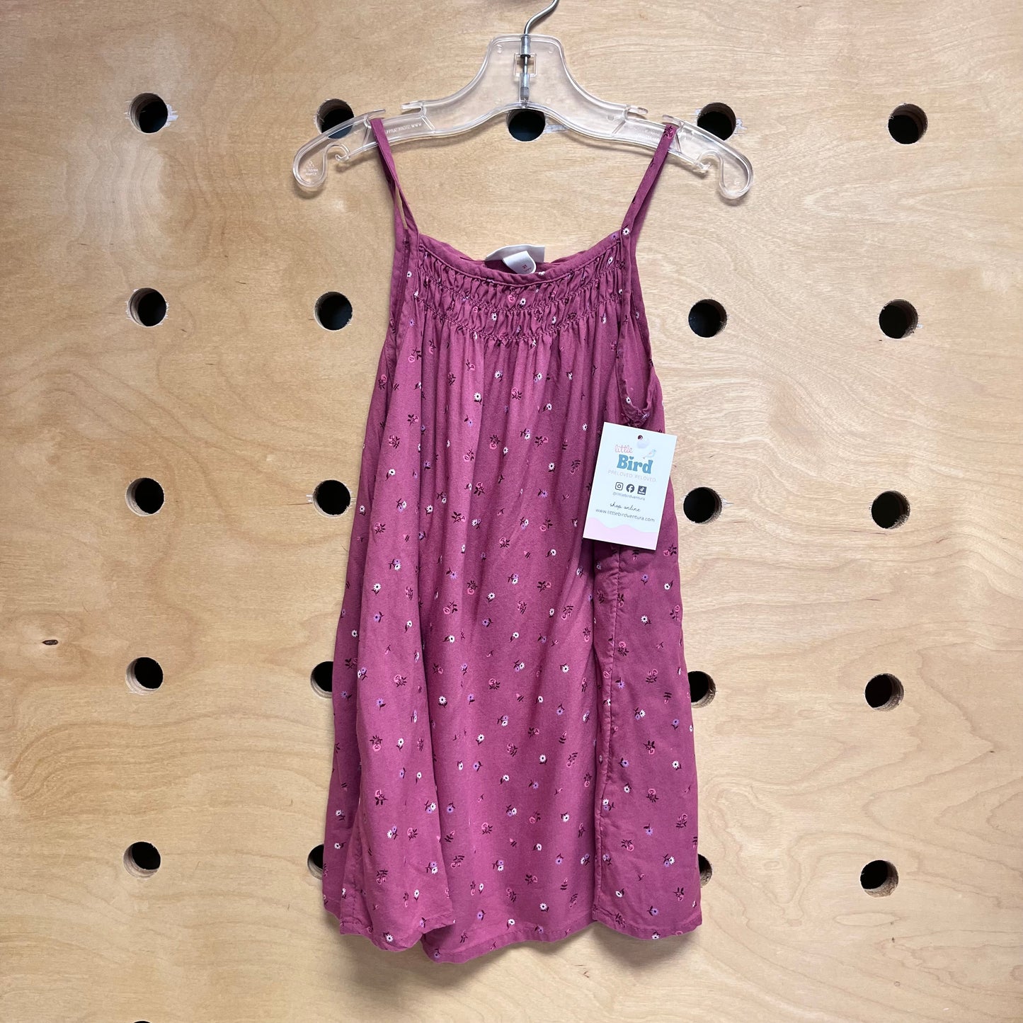 Purple Floral Tank Dress