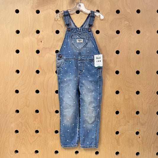 Denim Heart Overalls