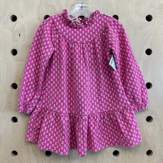 Pink + White Floral Dress