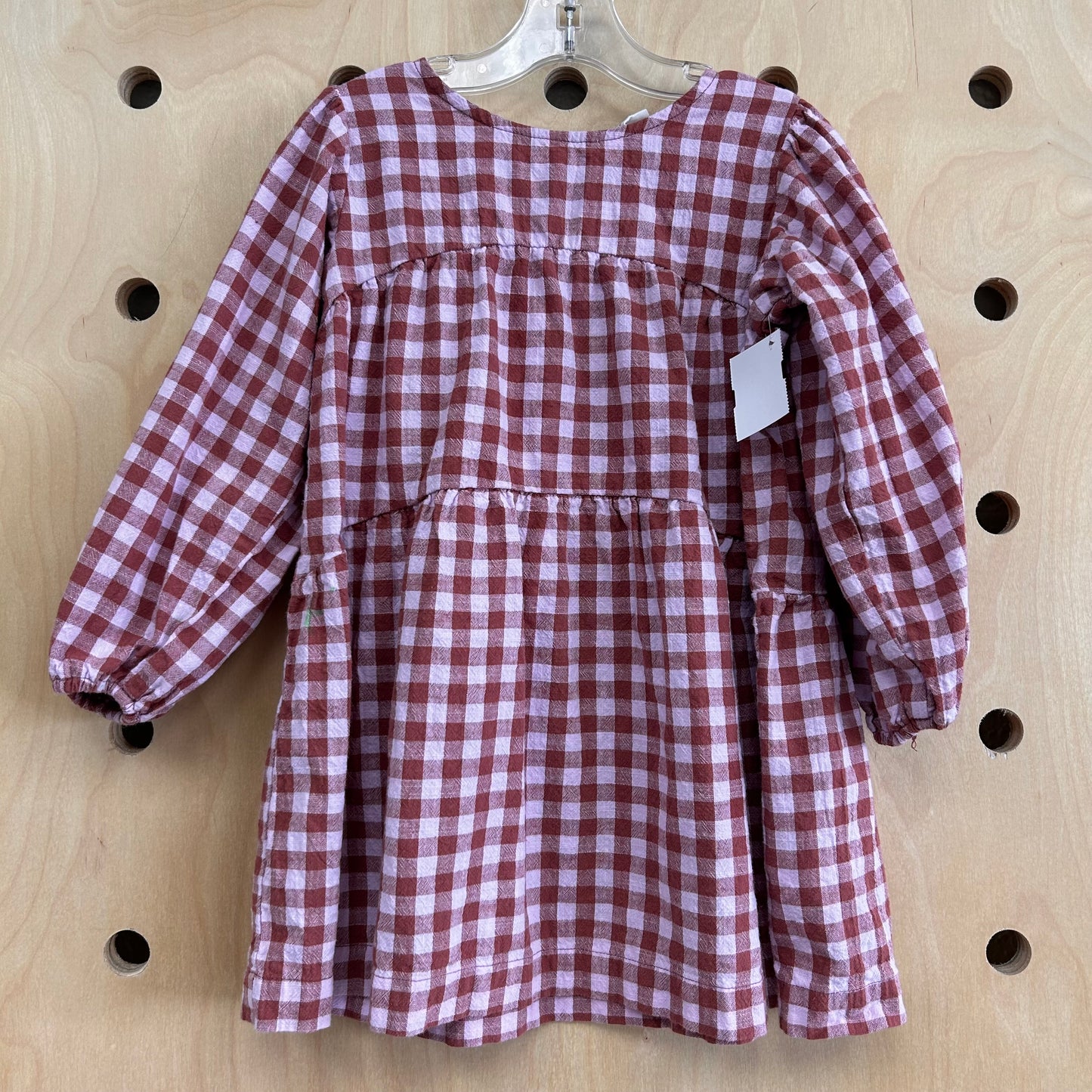 Pink + Brown Plaid Dress