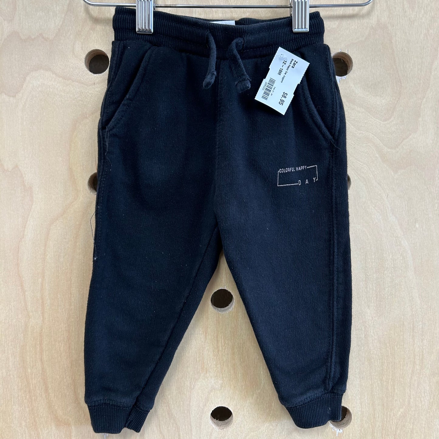 Black Happy Day Joggers