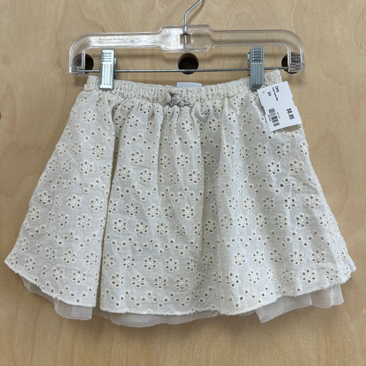 Cream Eyelet Skirt