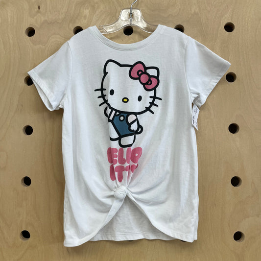 White Hello Kitty Knotted Tee