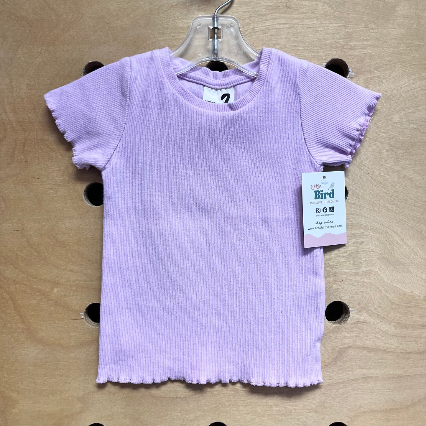 Lavender Ribbed Tee