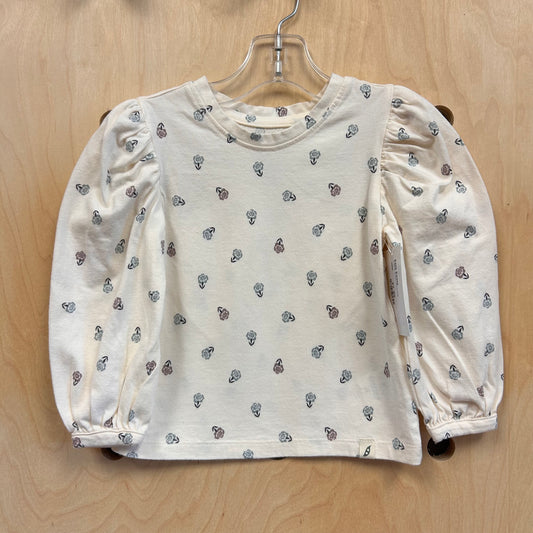 Organic Cream Floral Top