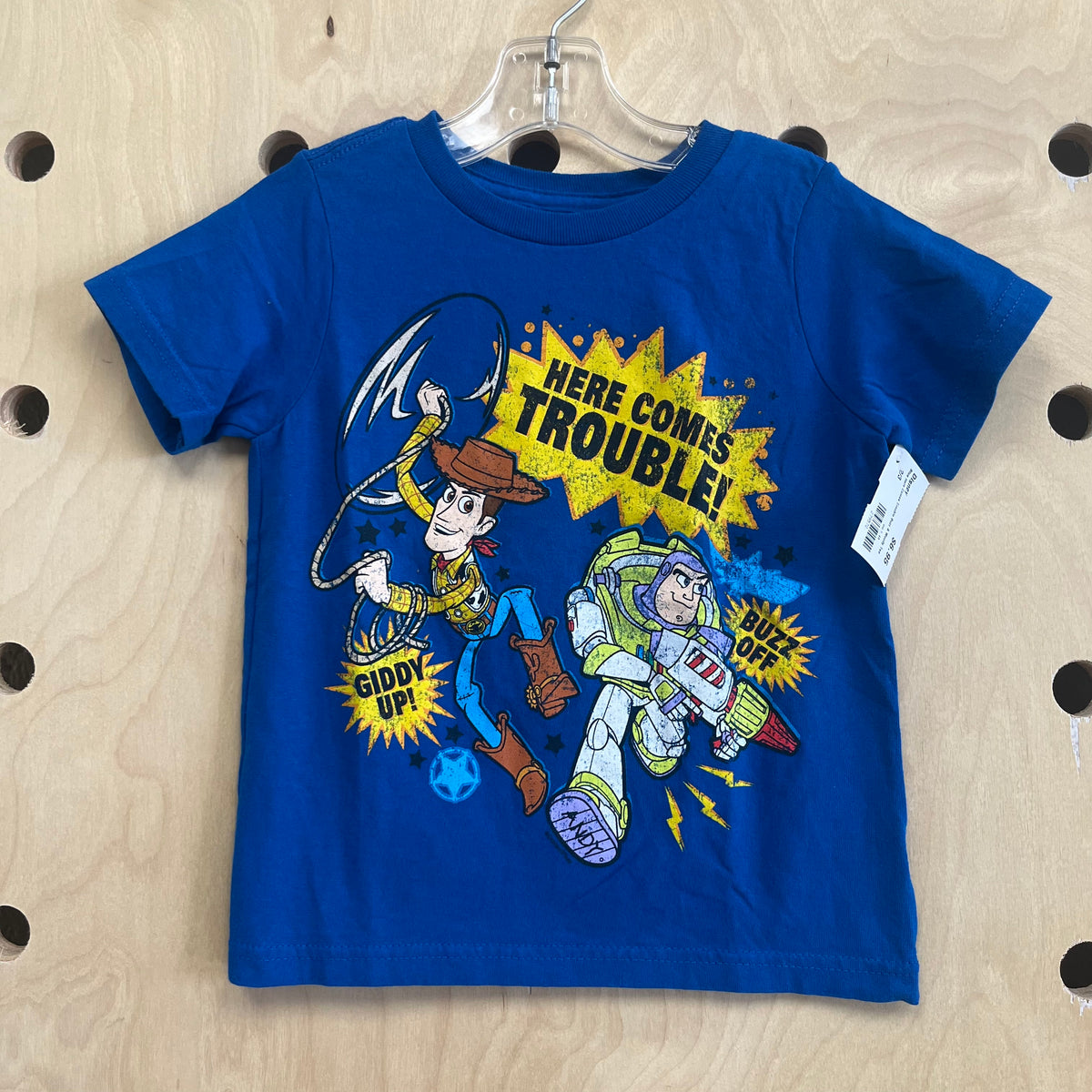 Blue Here Comes Trouble Buzz & Woody Tee