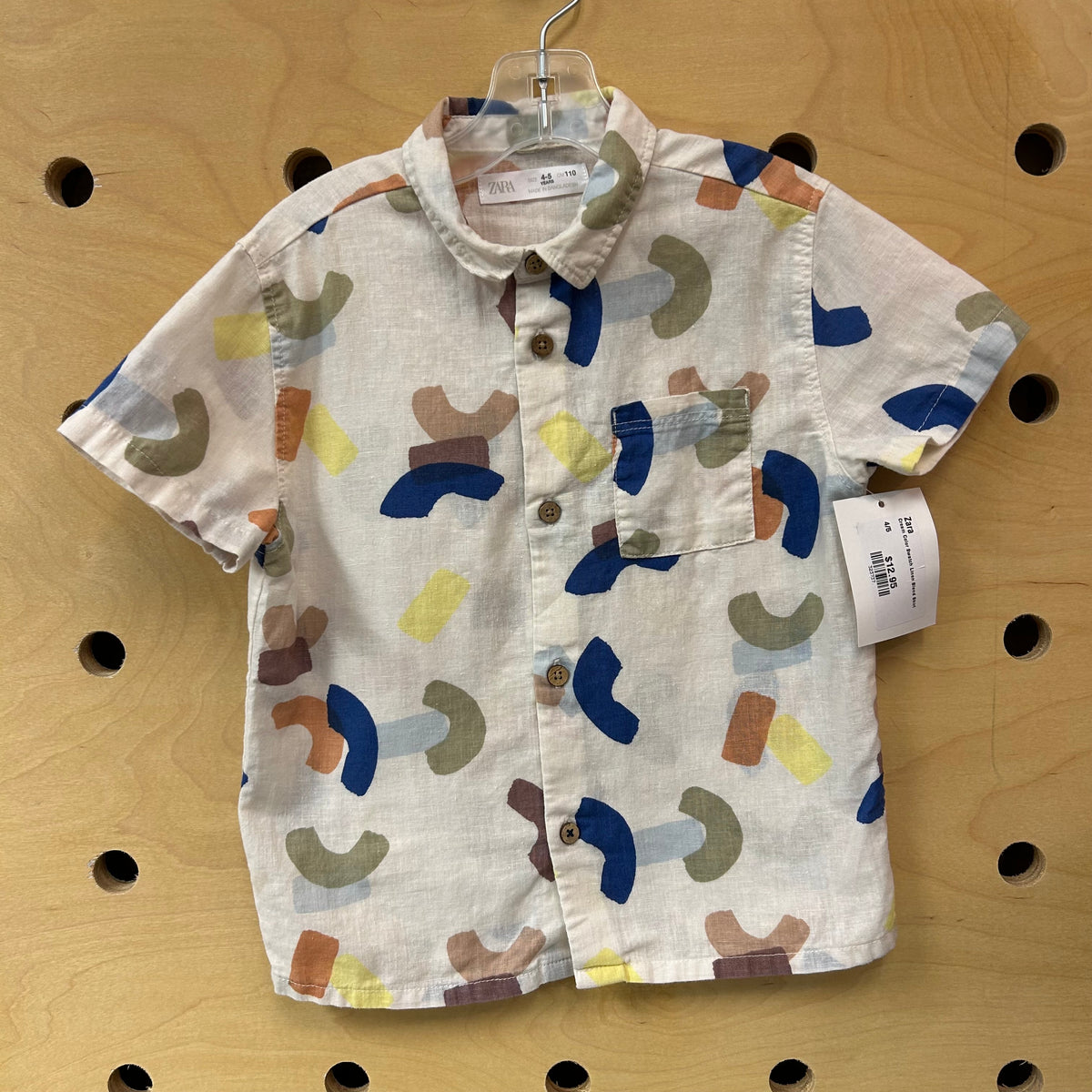 Cream Color Swatch Linen Blend Shirt
