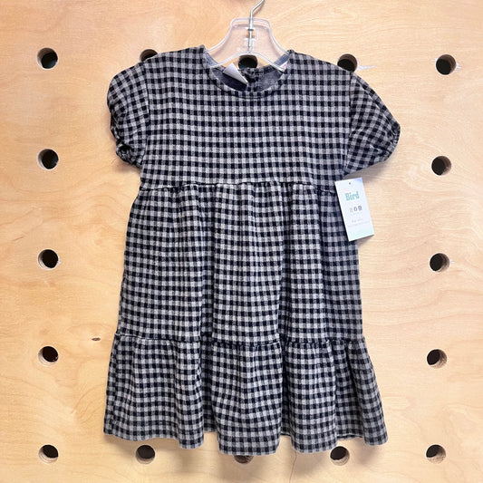 Grey & Black Gingham Dress