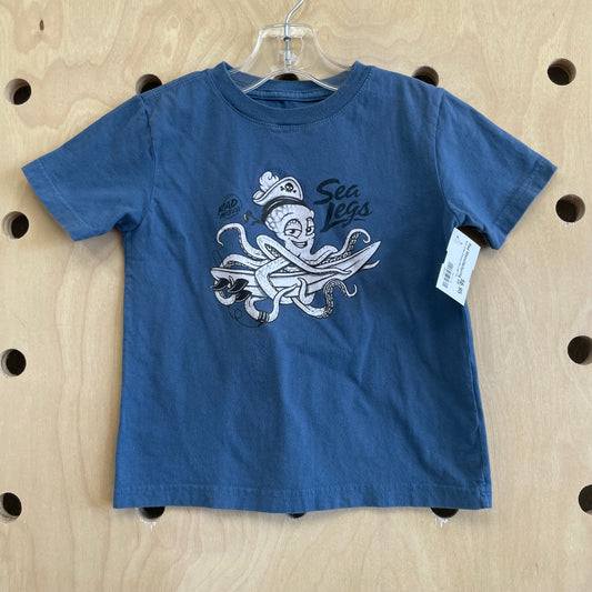Blue Pirate Octopus Sea Legs Tee