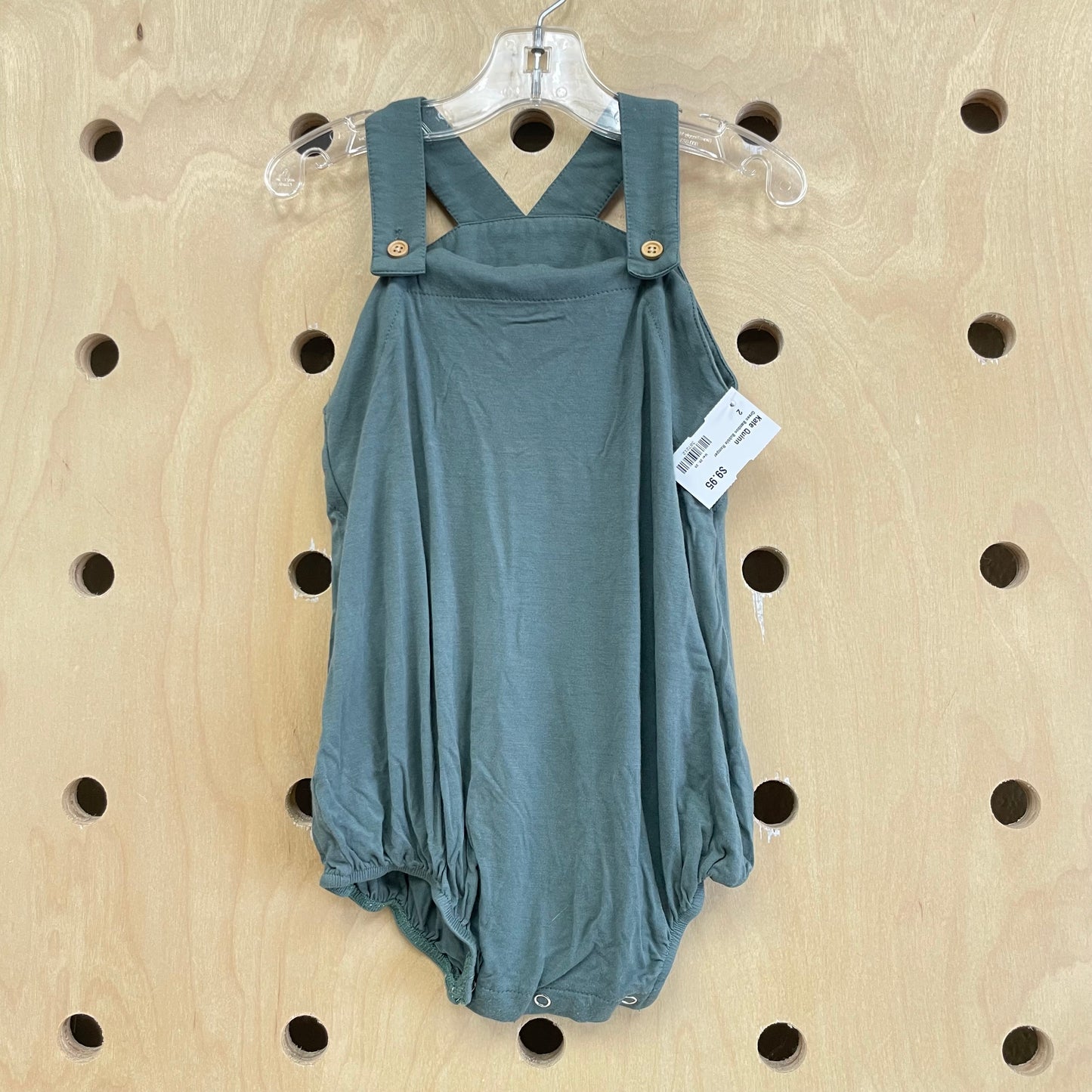 Green Bamboo Bubble Romper