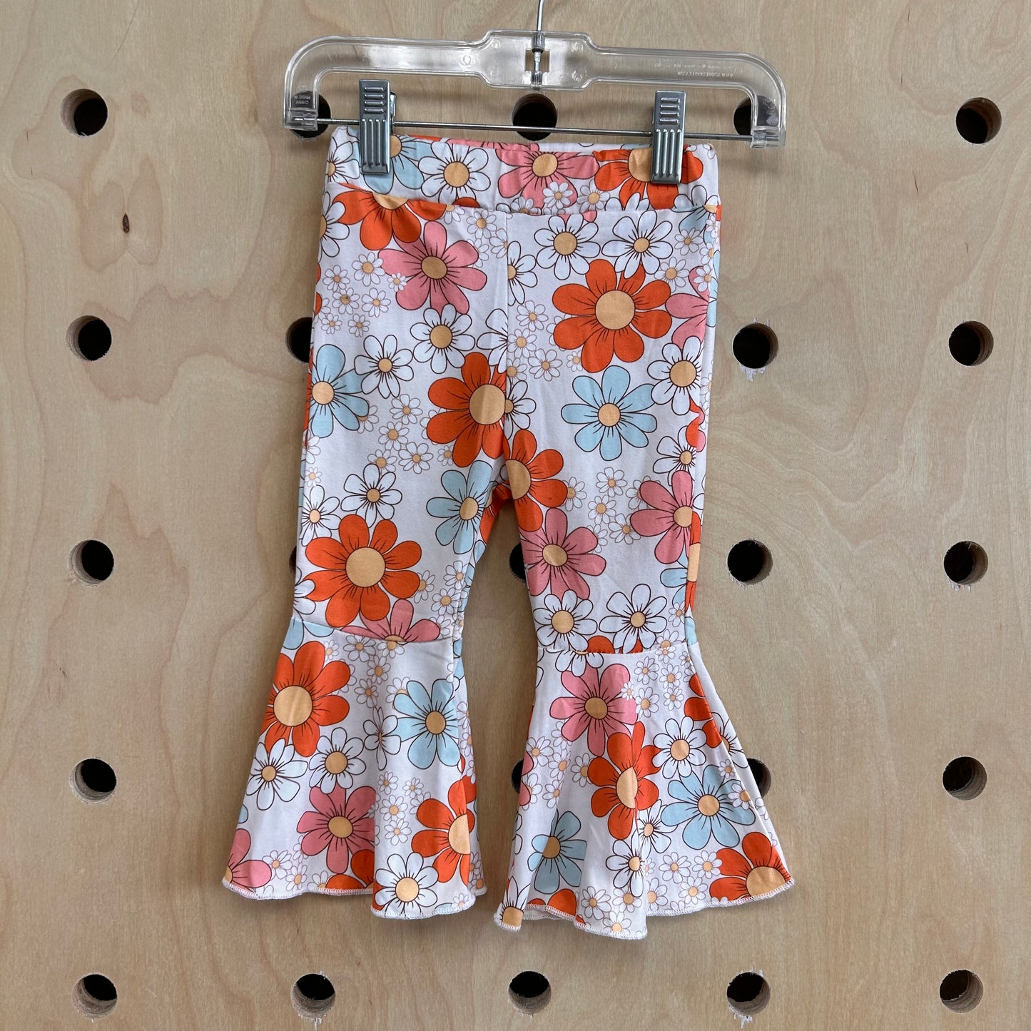 Retro Floral Bell Bottom Leggings