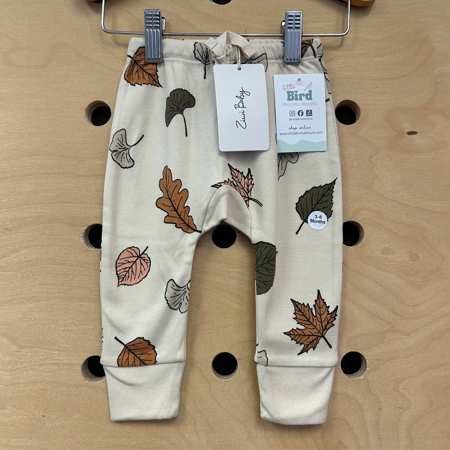 Organic Cream Leaves Pants NEW!