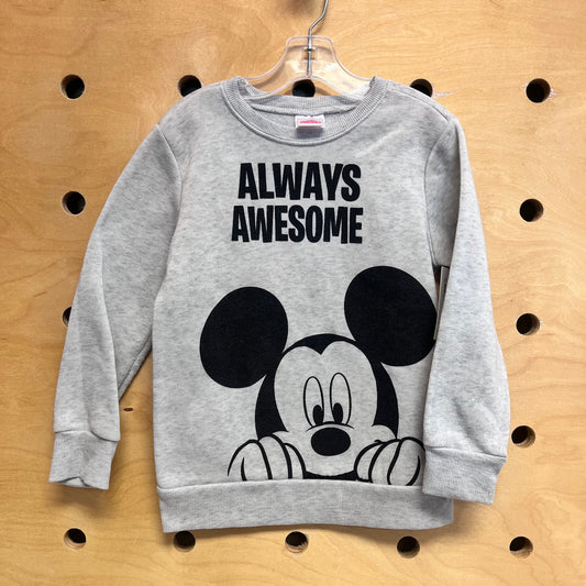 Grey 'Always Awesome' Mickey Pullover