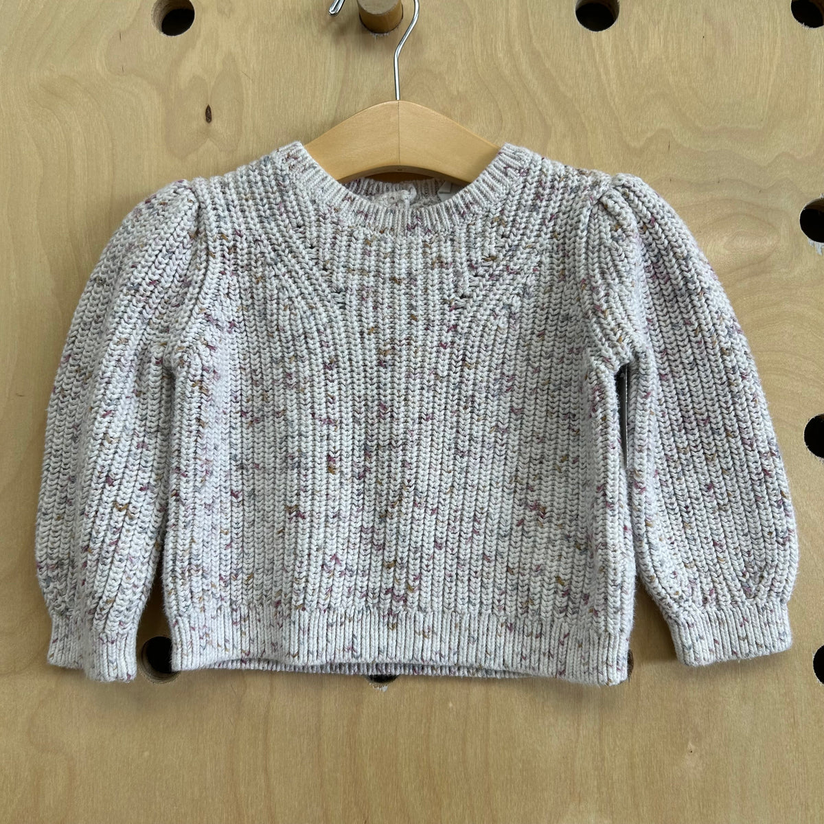 White Pink & Tan Knit Sweater