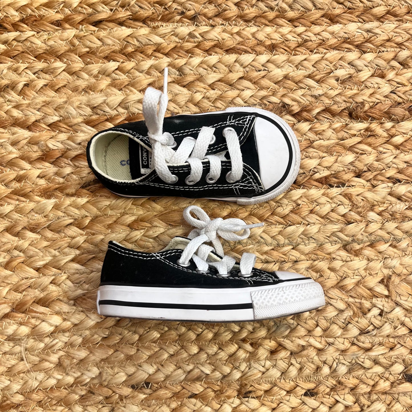 Black Lace Low-Top Sneakers