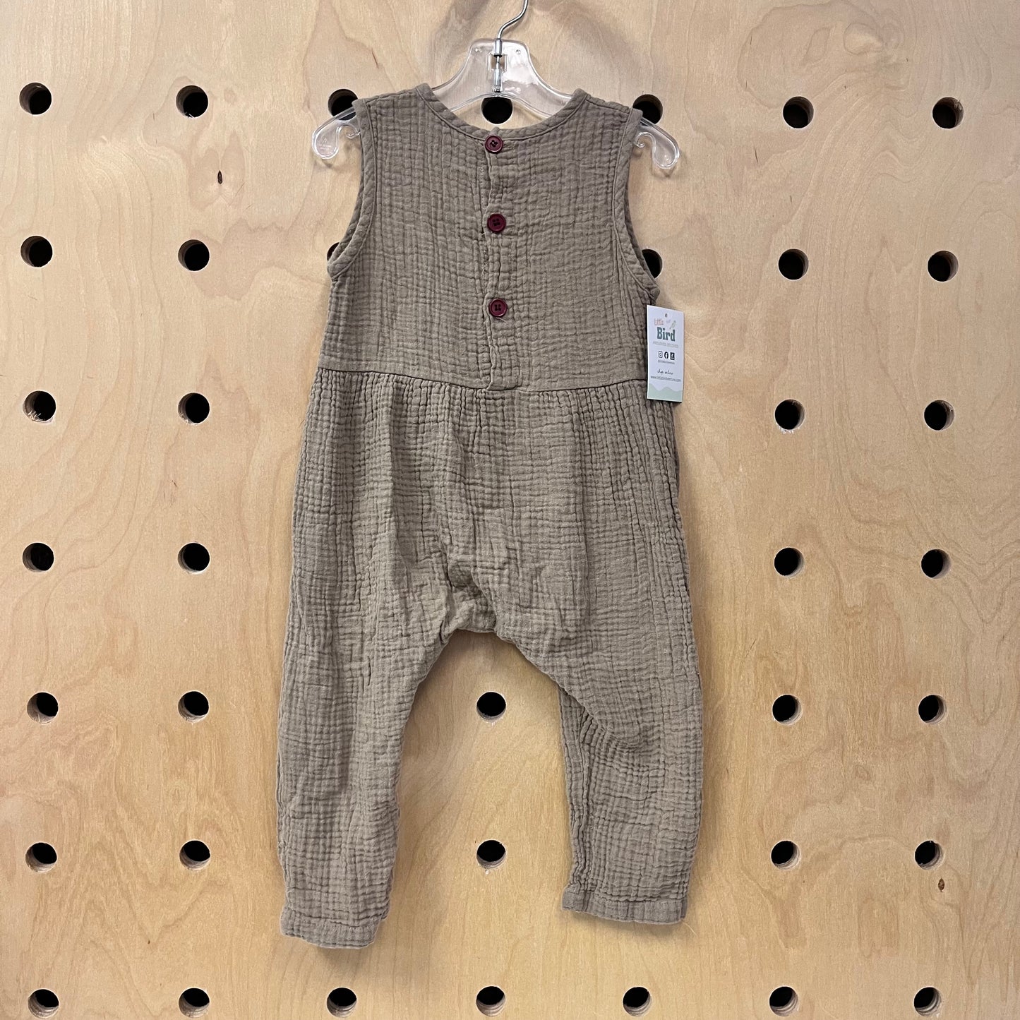 Brown Gauze Romper