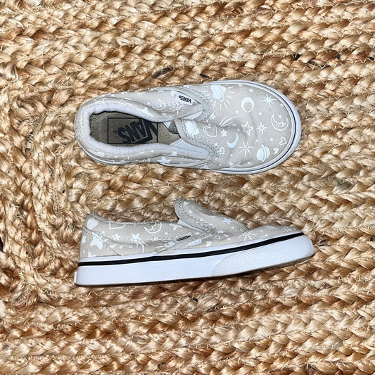 Beige Celestial Slip-On Sneakers