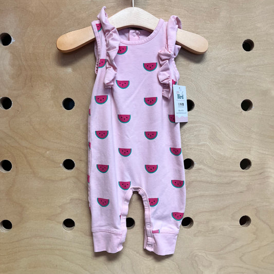Pink Watermelons Ruffle Romper